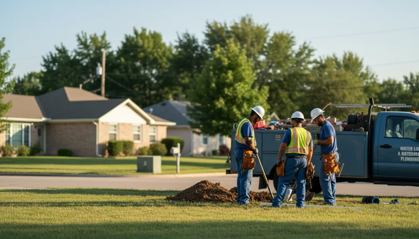 Residential water line and bathroom plumbing service in Bybee, TN